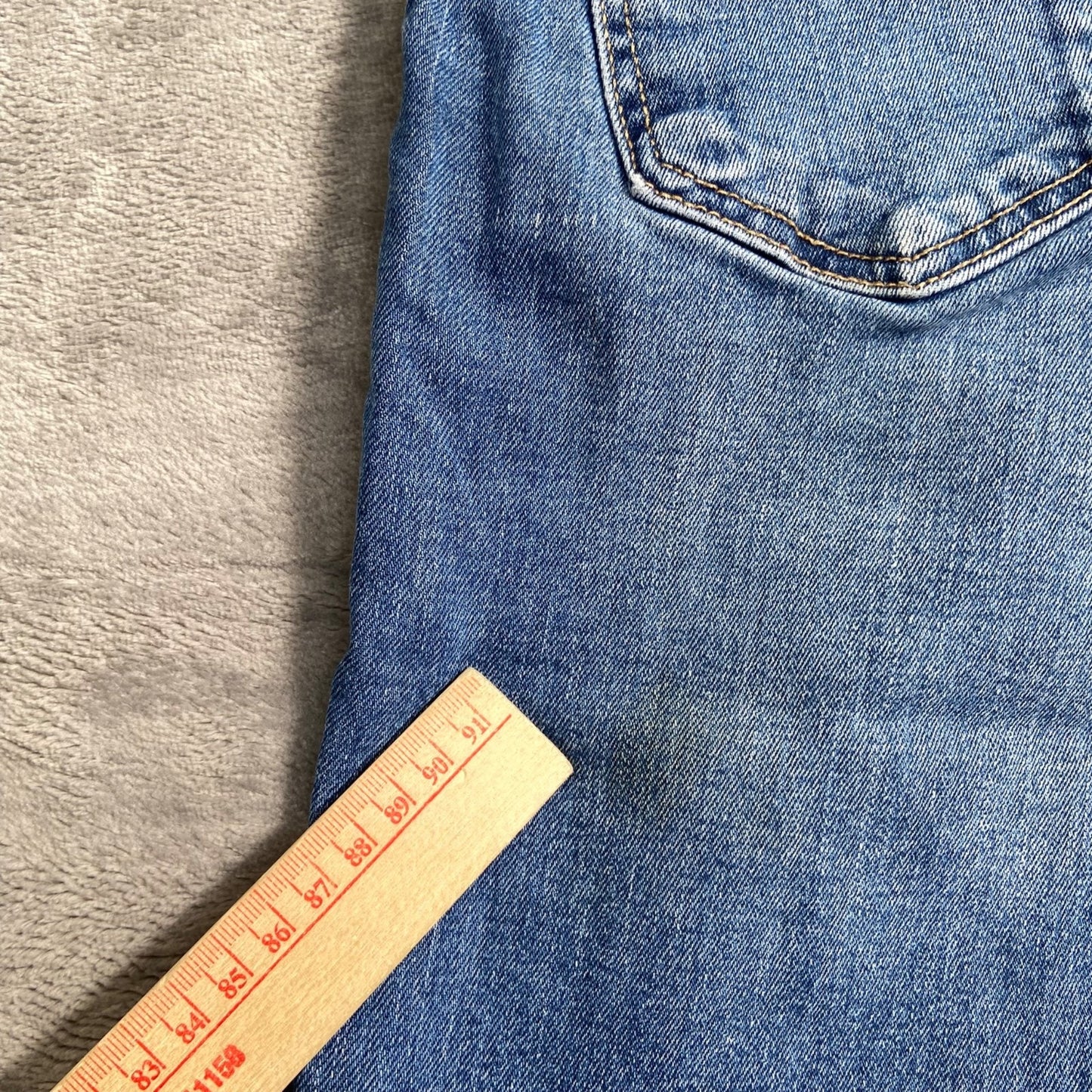 Zara Basic Z1975 Distressed Skinny Jeans Women's Size 36 Blue Denim