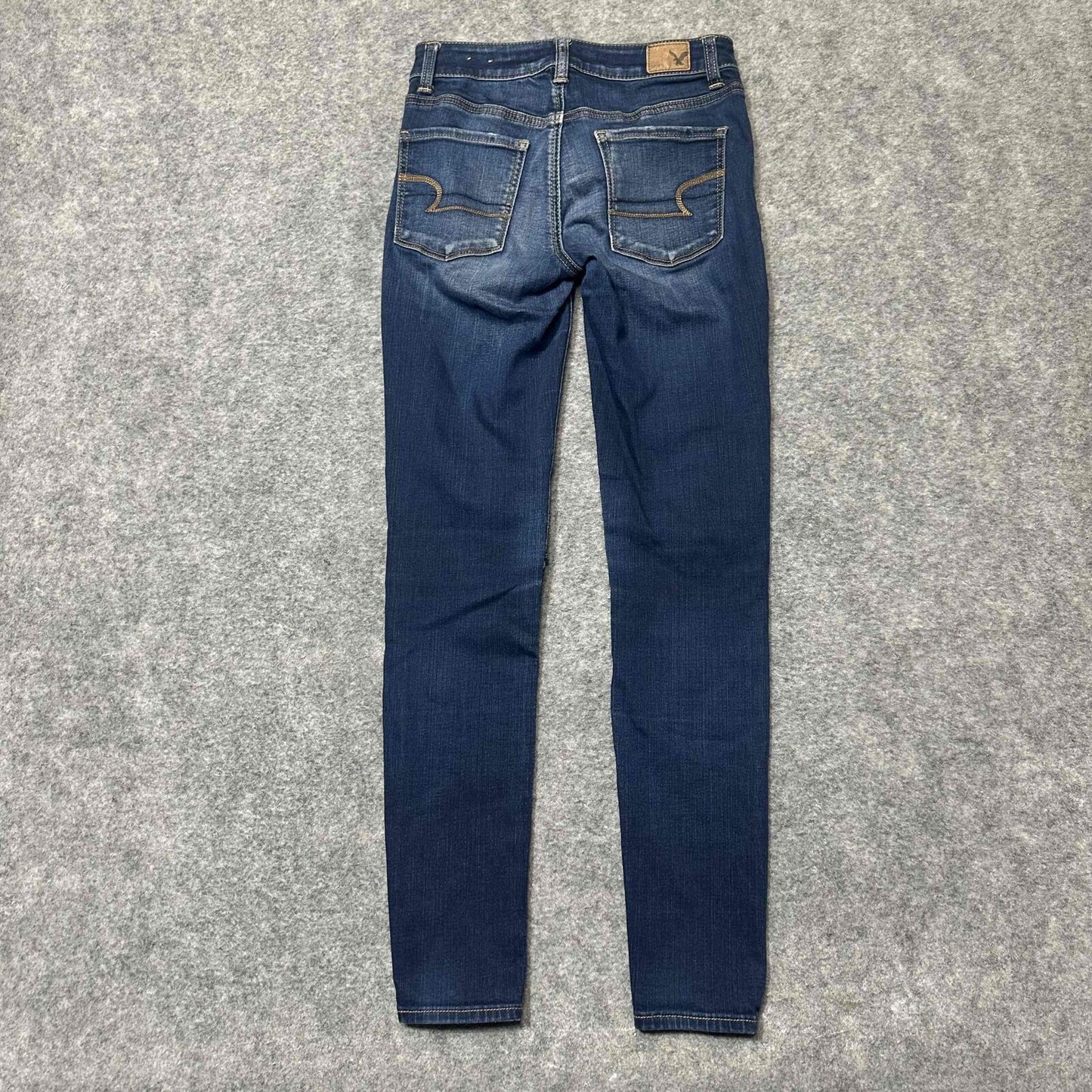 American Eagle Women's Distressed Super Stretch Hi Rise Jegging Size 0R Blue