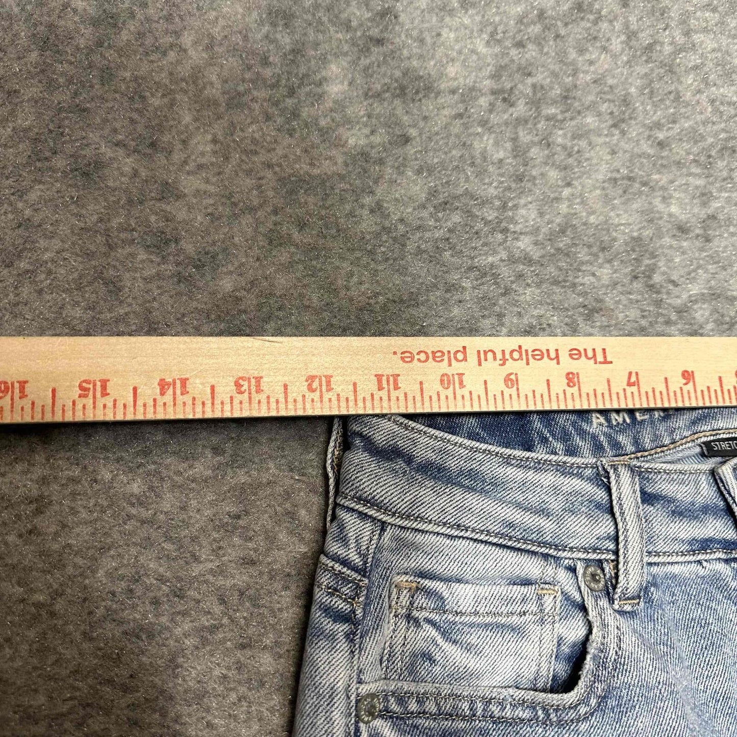 American Eagle Mom Straight Jean Women's Stretch Jeans Size 000 Short Blue Light