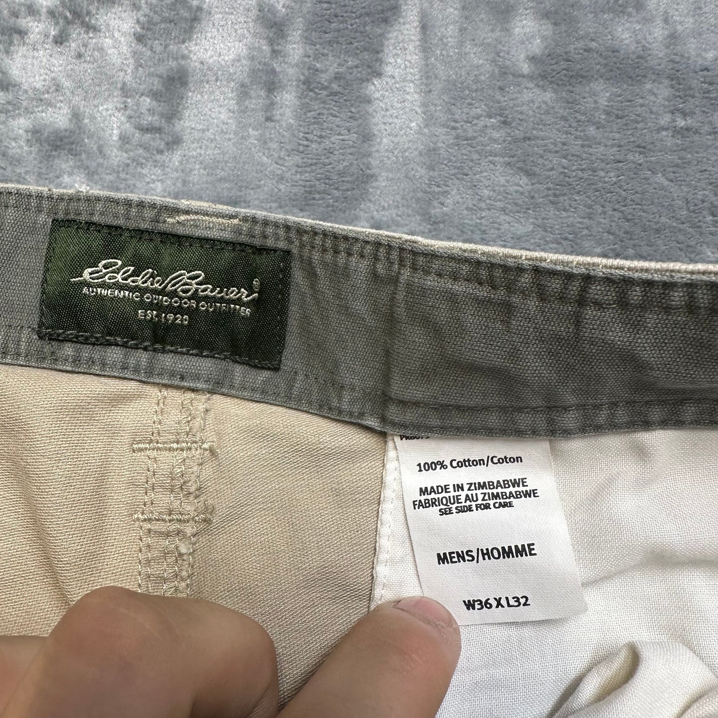 Vintage New Eddie Bauer Cargo Pants Men's Size 36x32 Beige