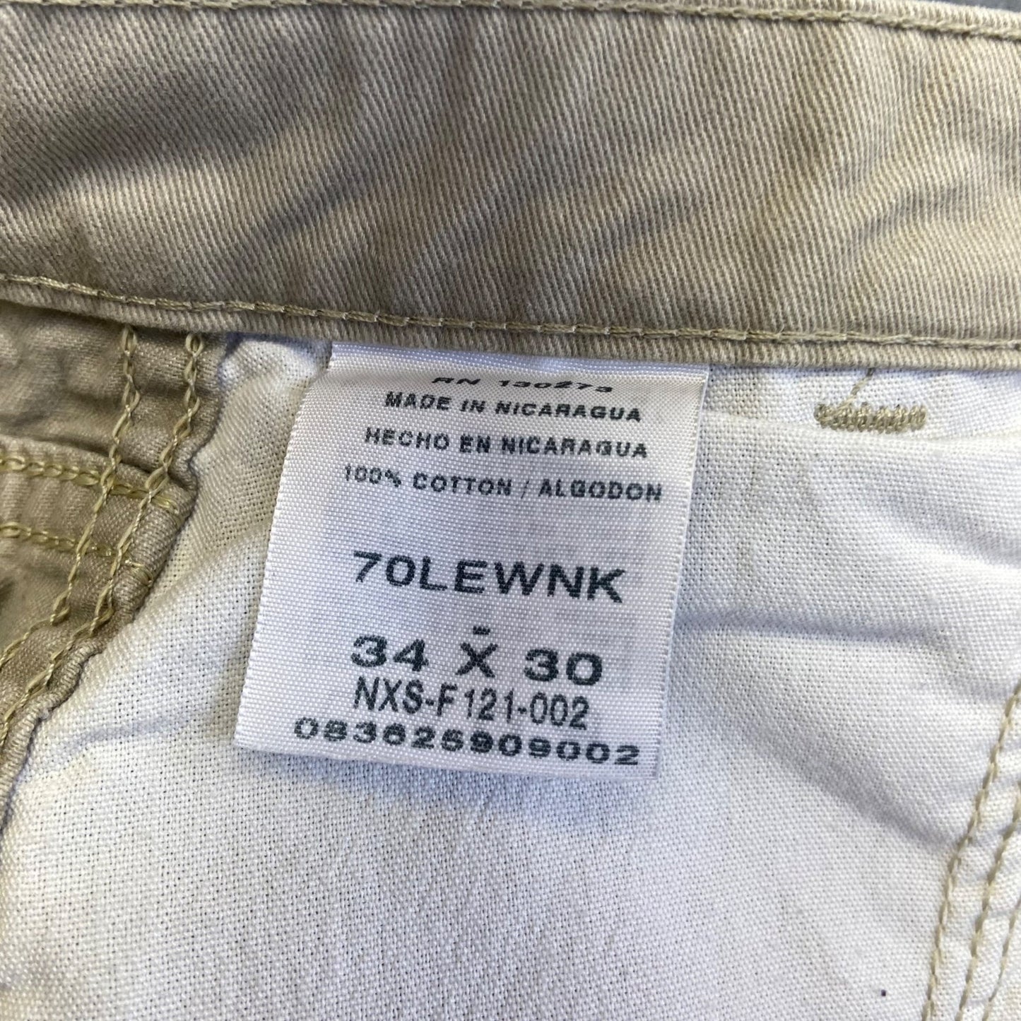 Wrangler Men's Cargo Pants Straight 34x30 Beige