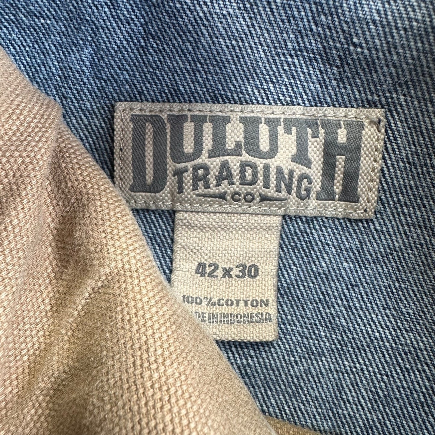 Duluth Men's Straight Leg Jeans Size 42x30 Blue Light Wash