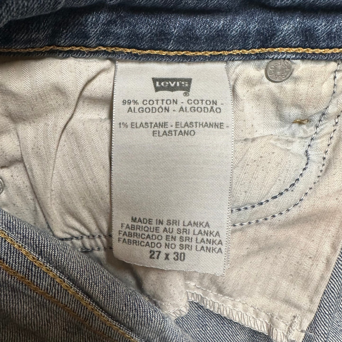 Levi’s Demi Curve Distressed Skinny Jeans Women’s Size 27 Dark Blue