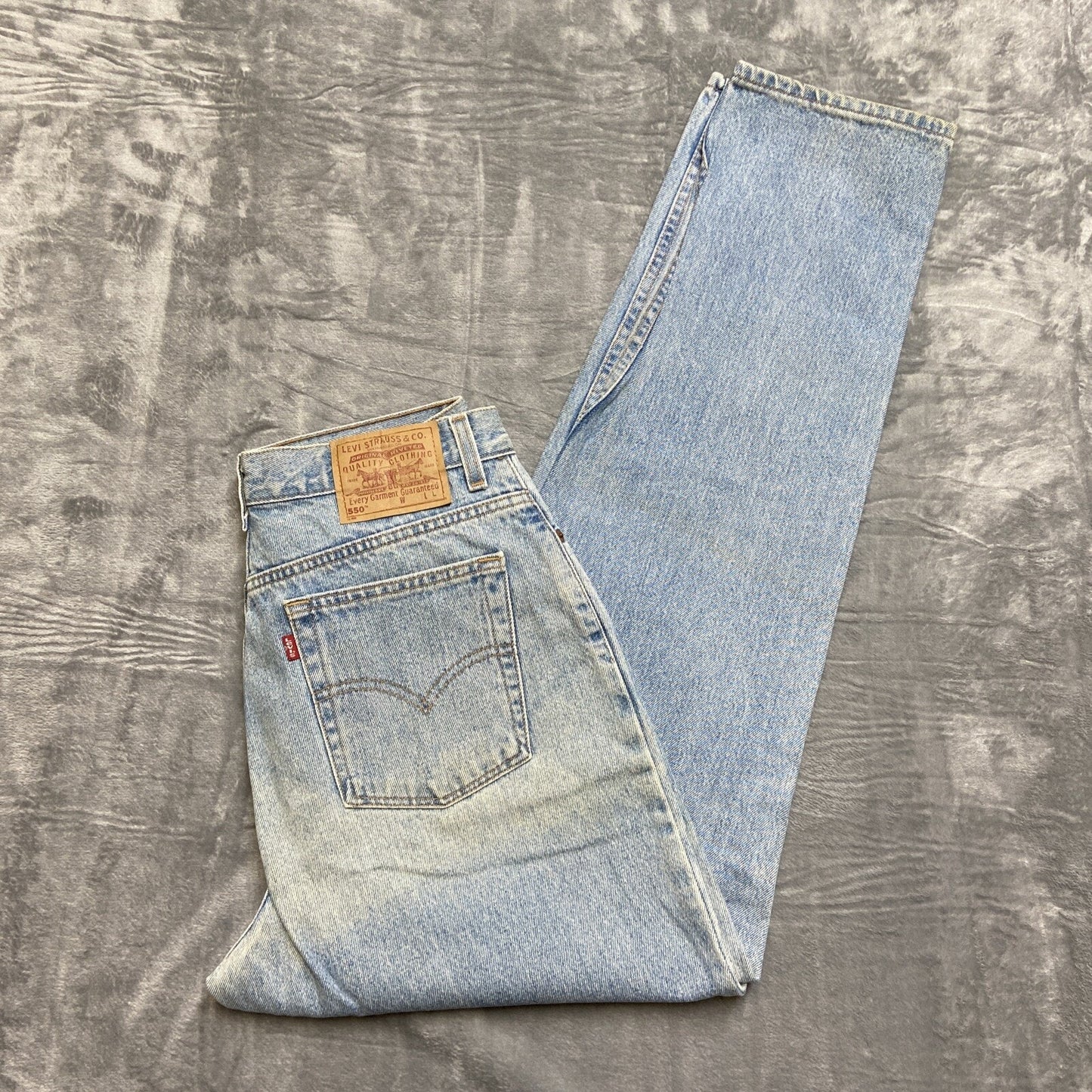 Vintage Levi's 550 Relaxed Fit Tapered Leg Jeans Women'sSize 16 Mis L Light Blue