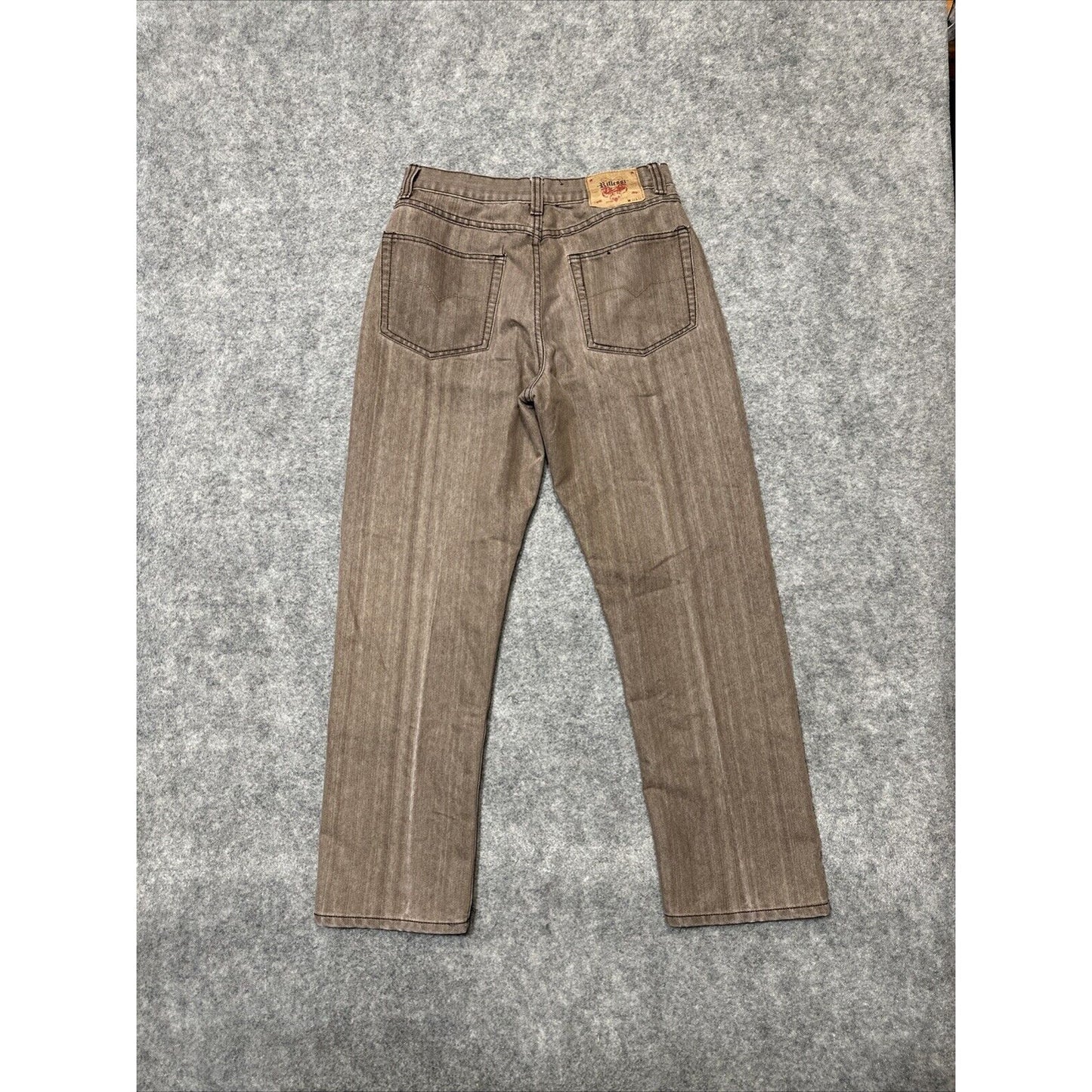 Riflessi Men's Relaxed Fit Straight Jeans Size 32x32 Brown Medium Wash Denim