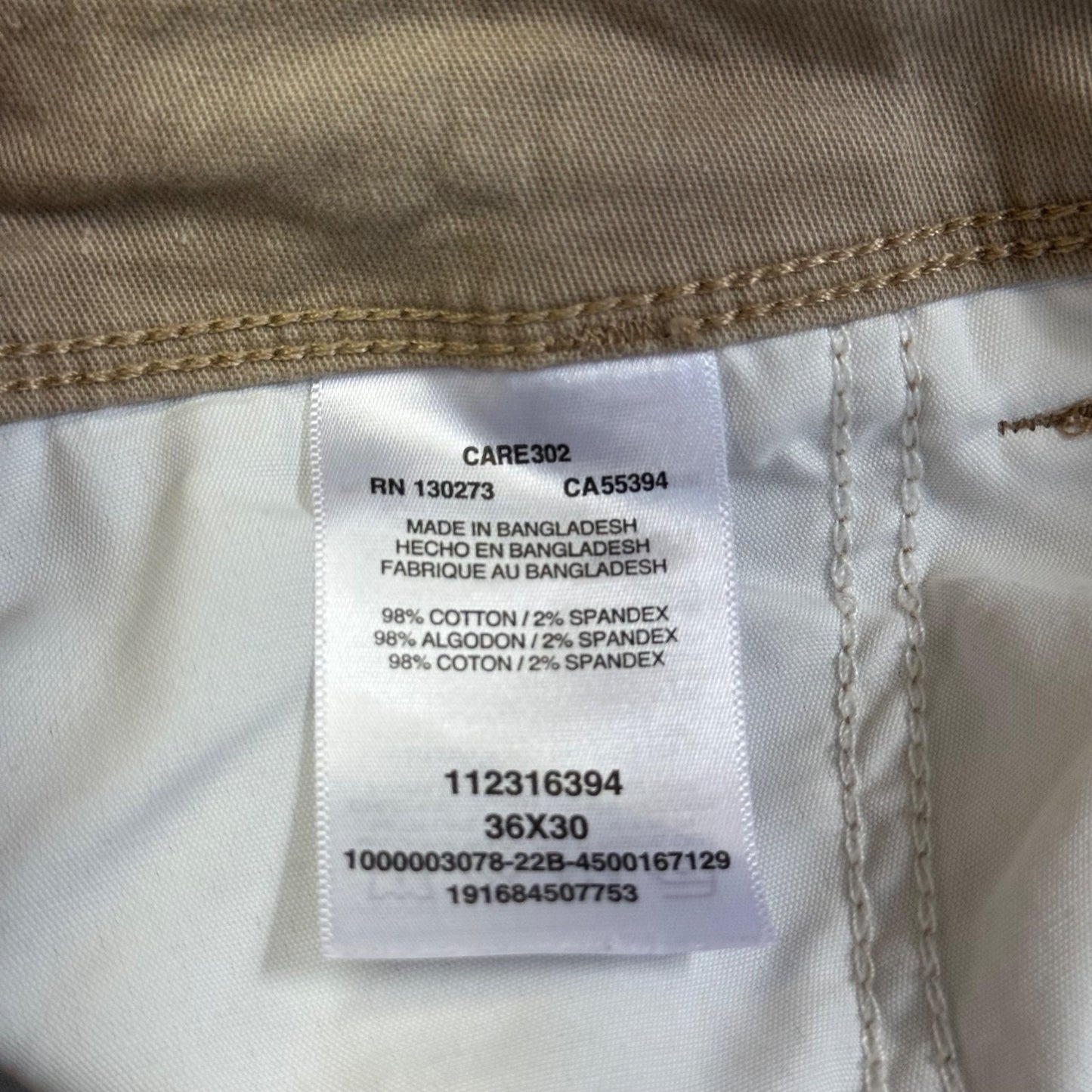 Wrangler Men's Relaxed Fit Cargo Pants 36x30 Khaki