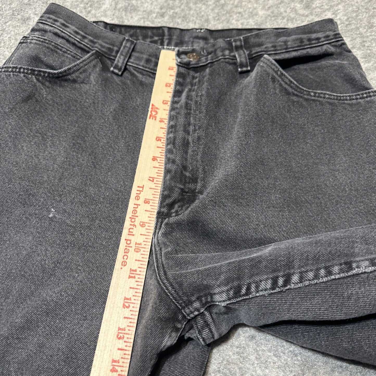Vintage Gitano Jeans Relaxed Straight Jeans Women's Size 14 Long Black Denim