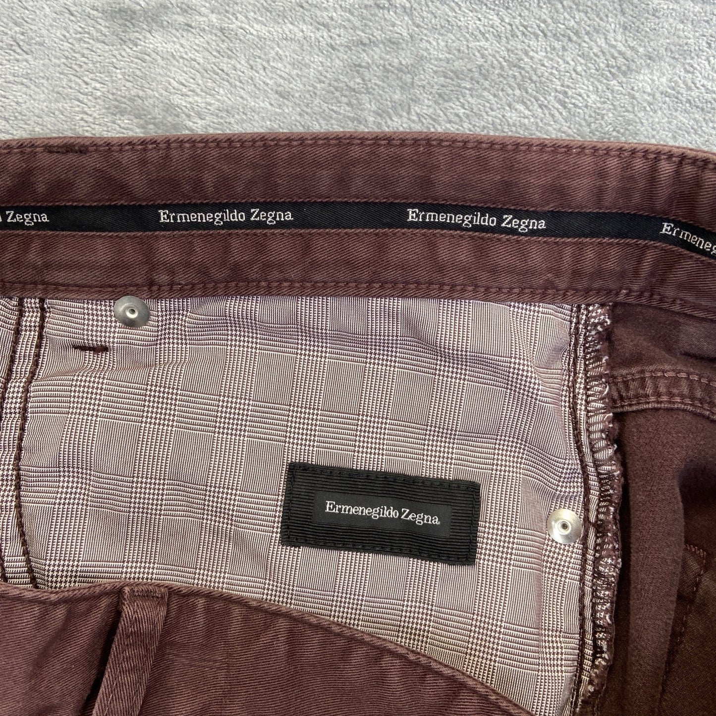 New Ermenegildo Zegna Straight Jeans Men's Size 40 Maroon Dark Red Purple