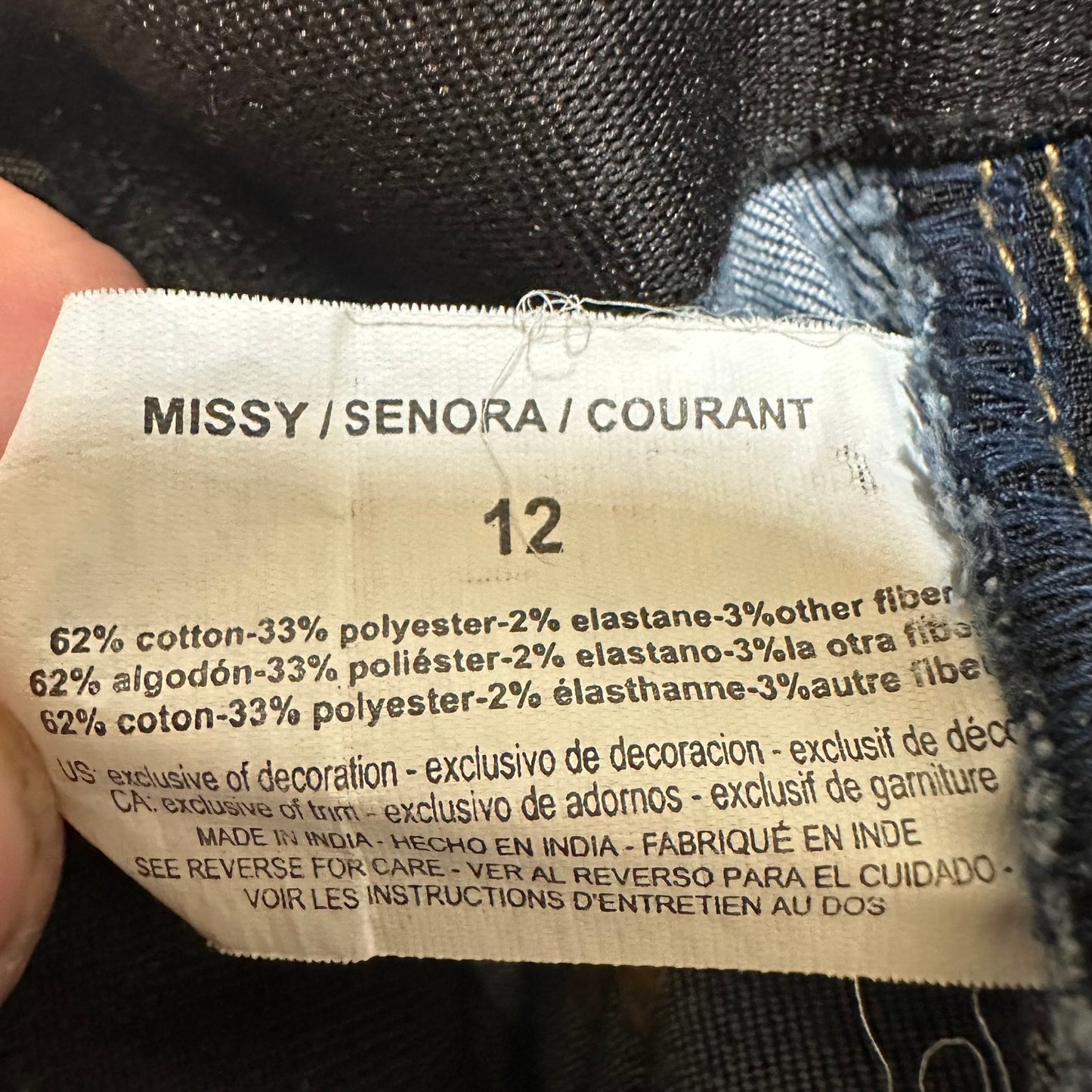 Vintage America Skinny Jeans Women's Sz 12 Dark Blue Denim