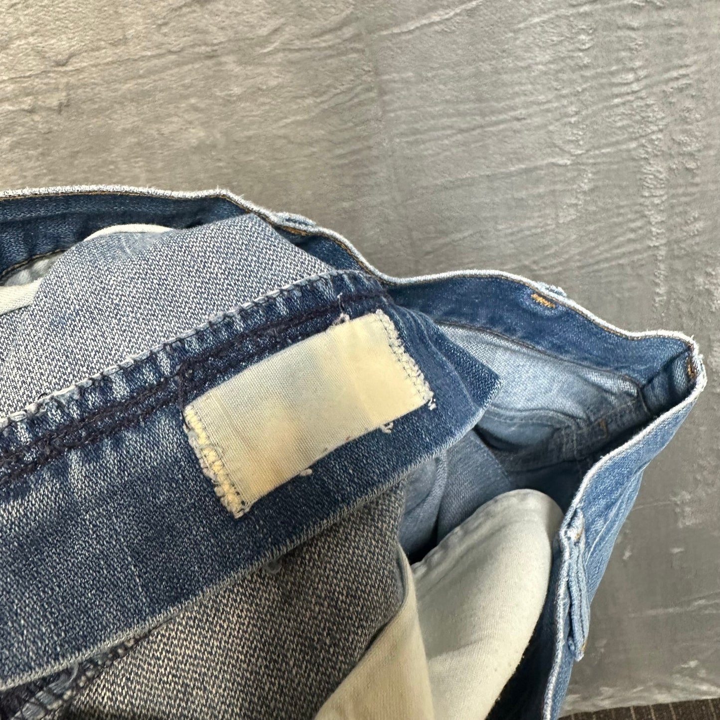 Wrangler Distressed Bootcut Jeans Mens Size 33 Blue Denim