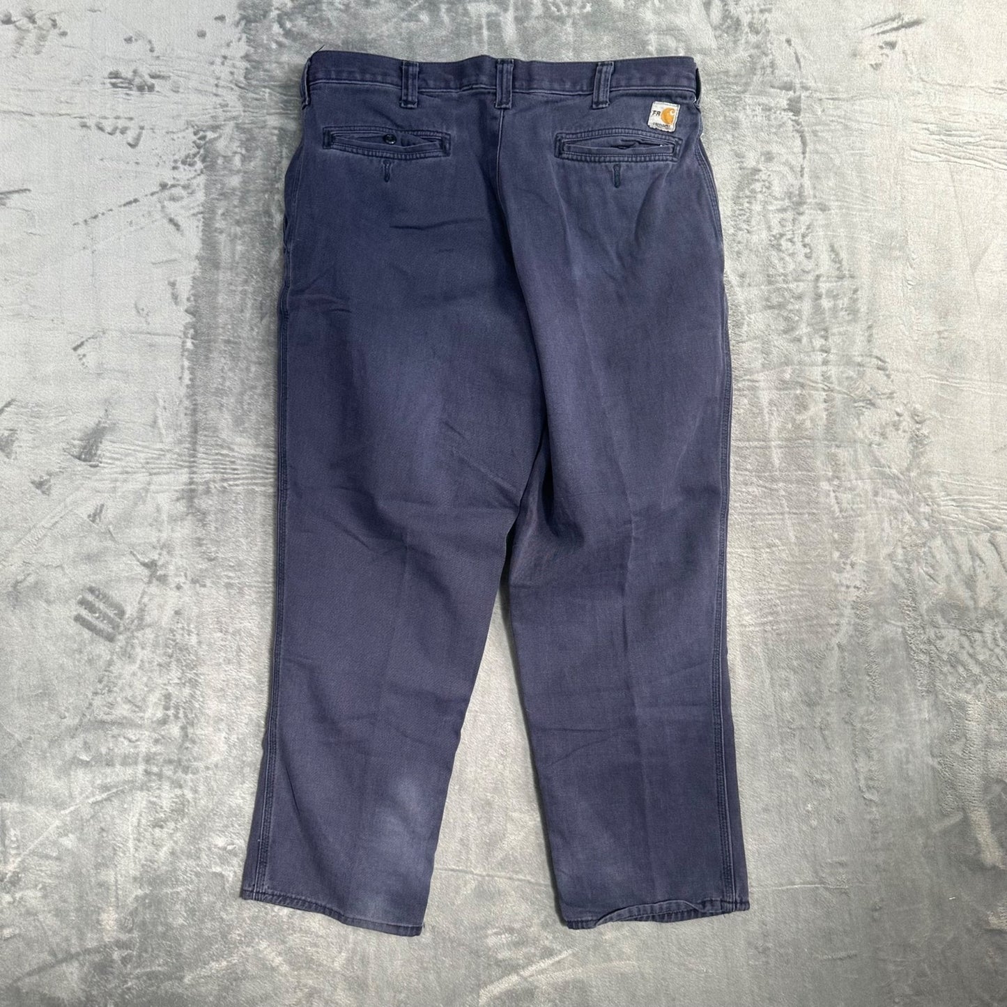 Carhartt FR Men's Straight Pants 36x30 Dark Blue Work Pants Flame Resistant