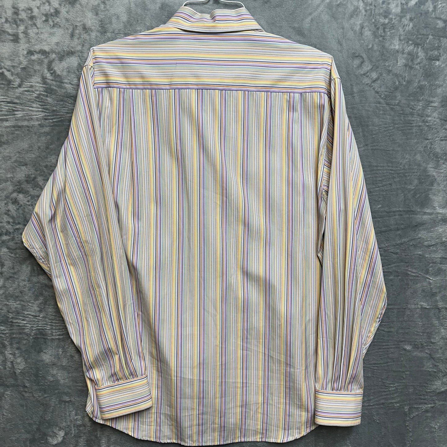 New Ermenegildo Zegna Striped Dress Shirt Men's Size L Multicolor