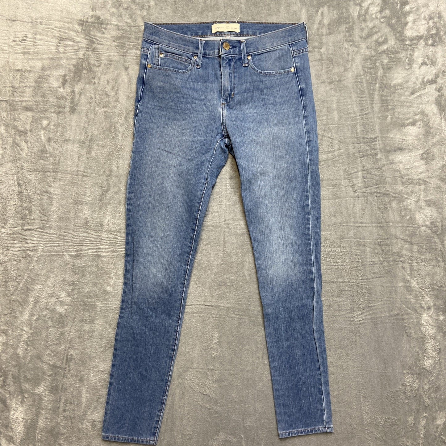 Gap 1969 True Skinny Jeans Women's Size 26r Blue Denim