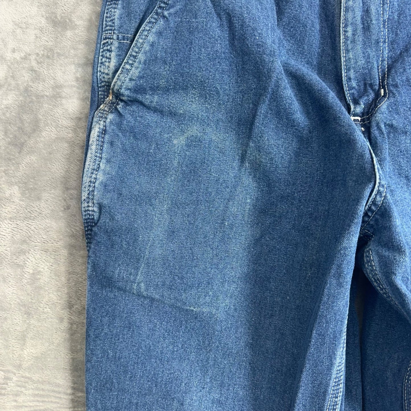 Carhartt Men's Dungaree Fit Straight Jeans 34x30 Blue Denim