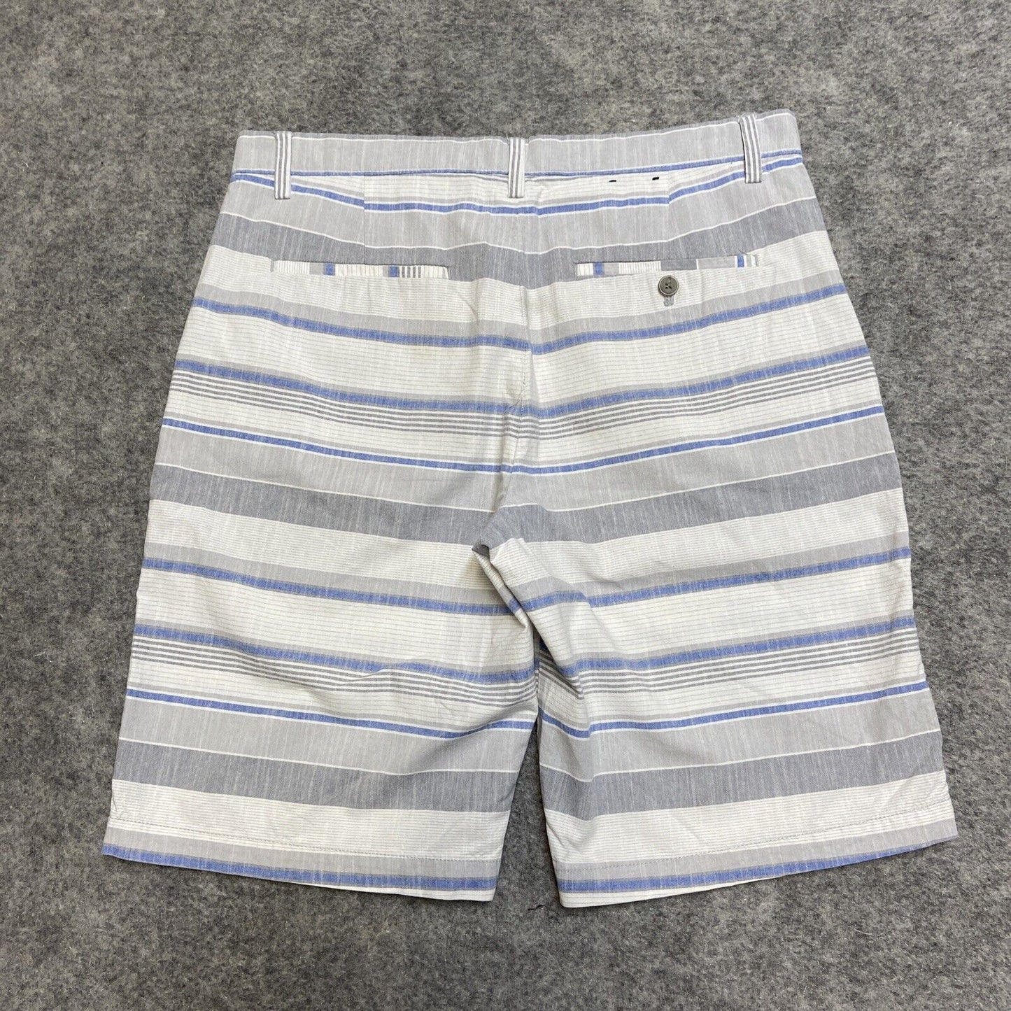 Banana Republic Emmerson Shorts Men's Size 33 Gray and Blue Striped Shorts