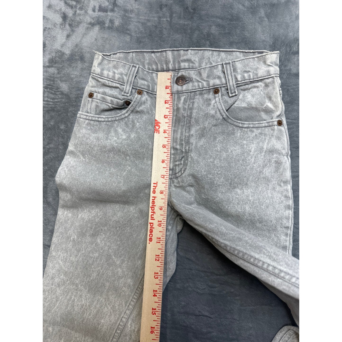 Vintage Levi's 706 Student Straight Jeans Boys Size 26x28 Gray DenimVintage Levi's 706 Straight Student Jeans Boys Size 26x28 Gray Denim