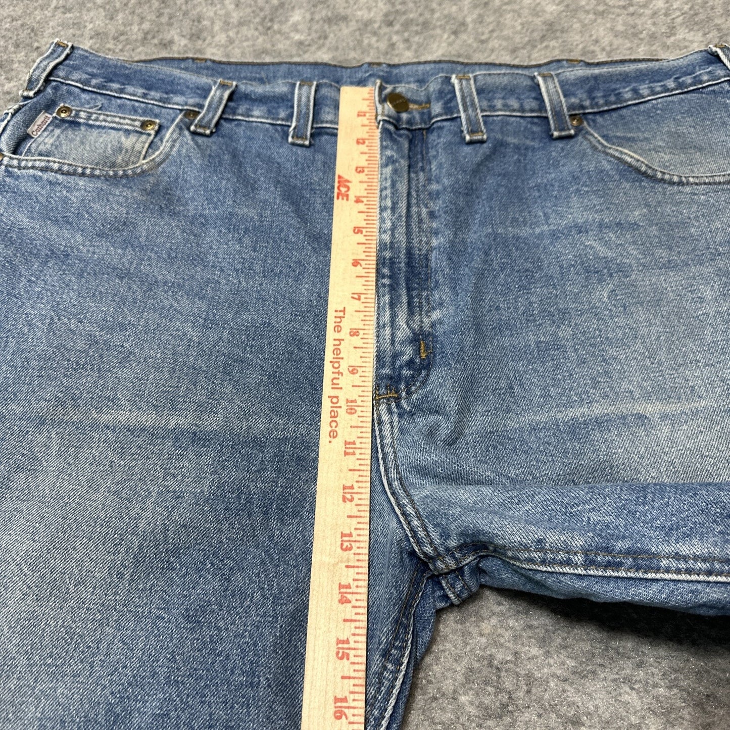Carhartt Relaxed Fit Men's Straight Jeans Size 44x30 Blue Light Wash Denim