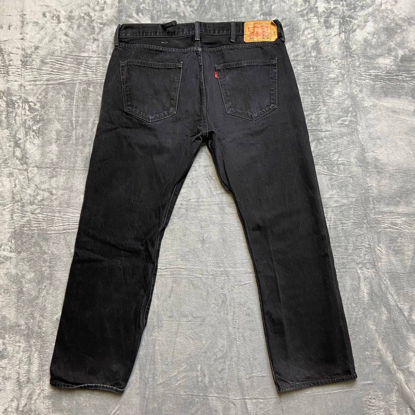 Levi's 501 Straight Jeans Men's Size 38x30 Black Button-Fly Denim