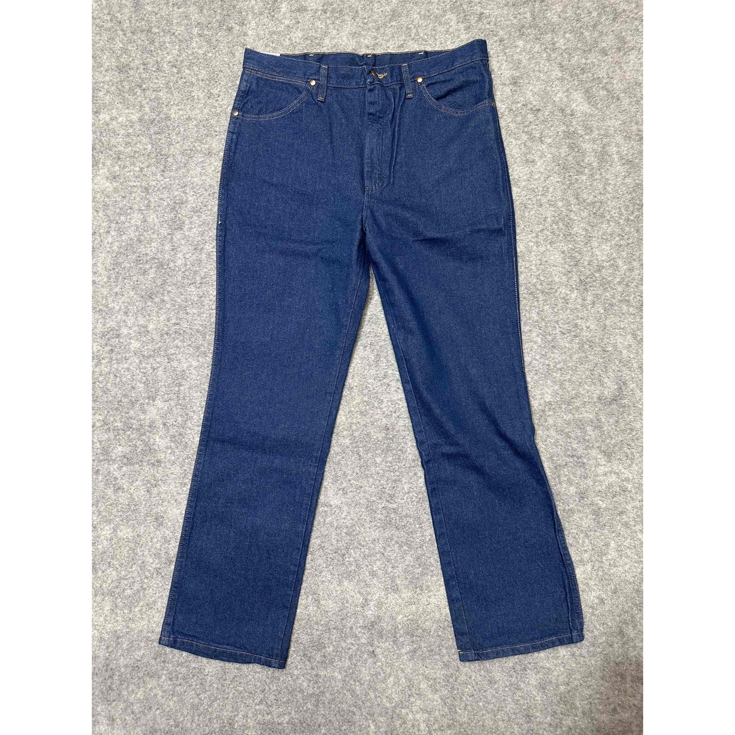 New Wrangler Men's Slim Fit Cowboy Cut Jeans Size 36x32 Blue Dark Wash Denim