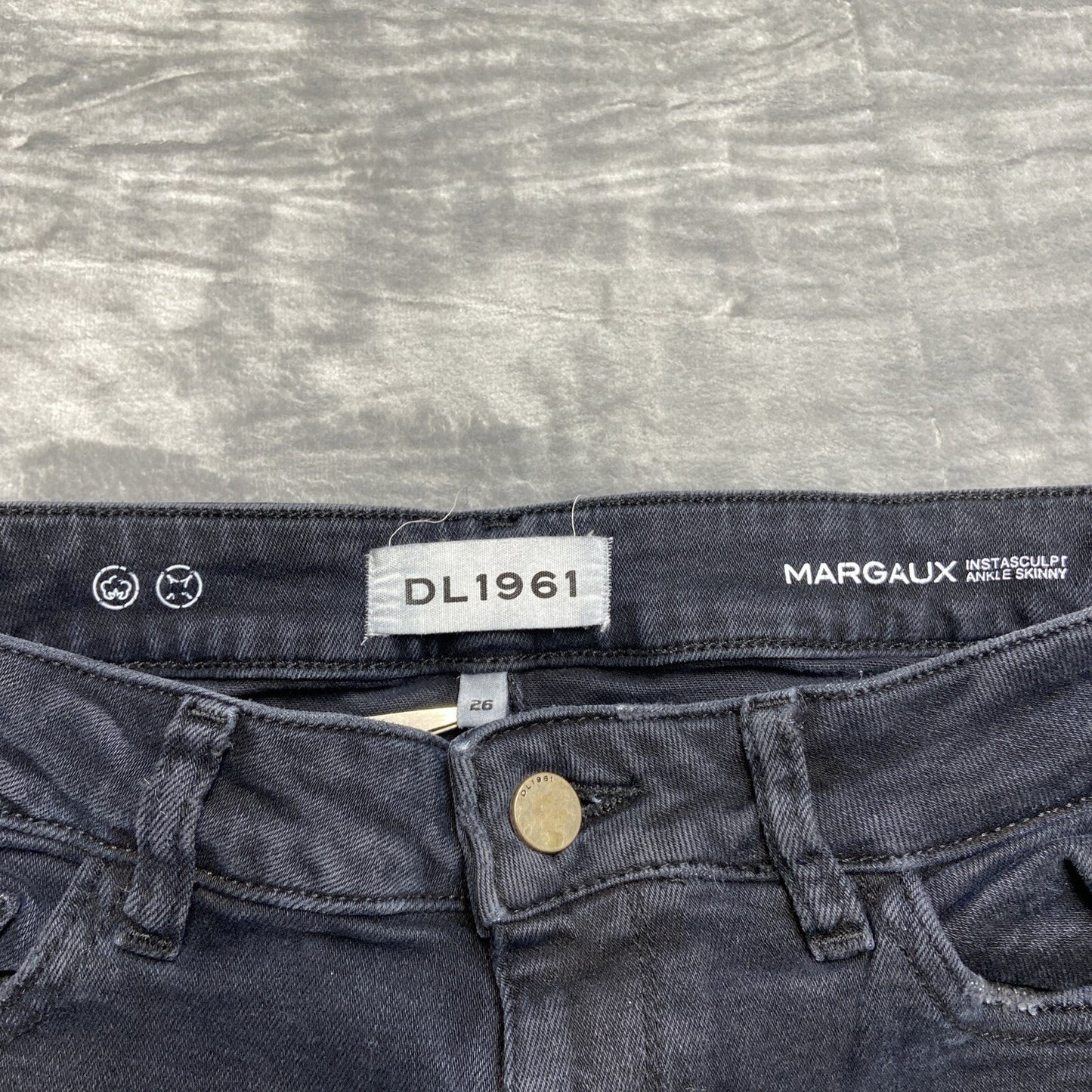 DL1961 Instasculpt Ankle Skinny Jeans Women’s Size 26 Black Deep Ocean