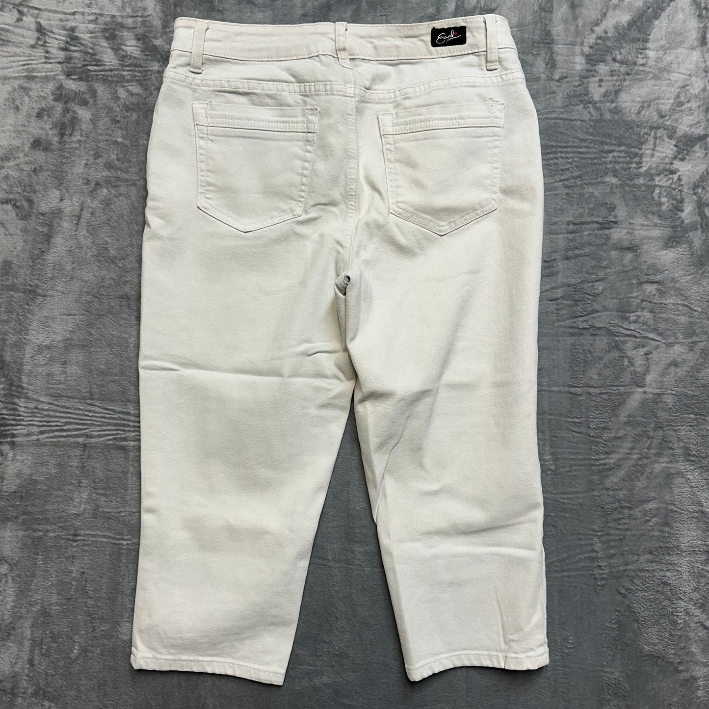 Earl Jean Capri Pants Women's Sz 10 White Embroidered
