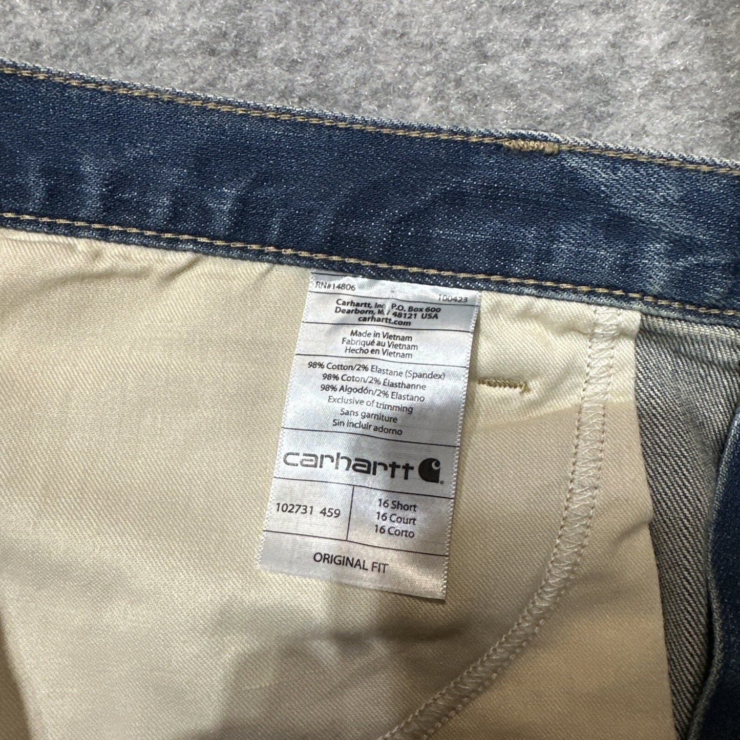 Carhartt Women's Rugged Flex Original Fit Straight Leg Jeans Size 16S Blue Denim