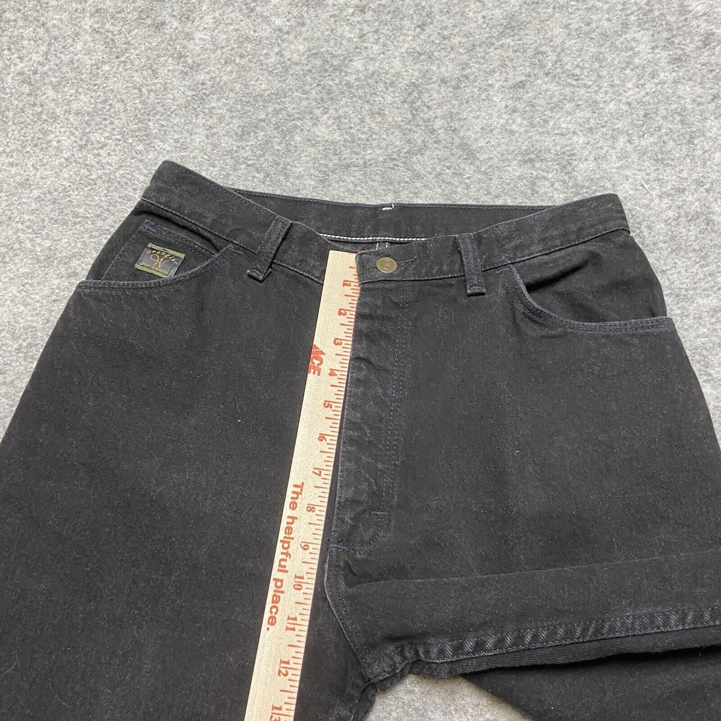 Vintage Wrangler Straight Jeans Women's Size 12 x 30 Black Denim