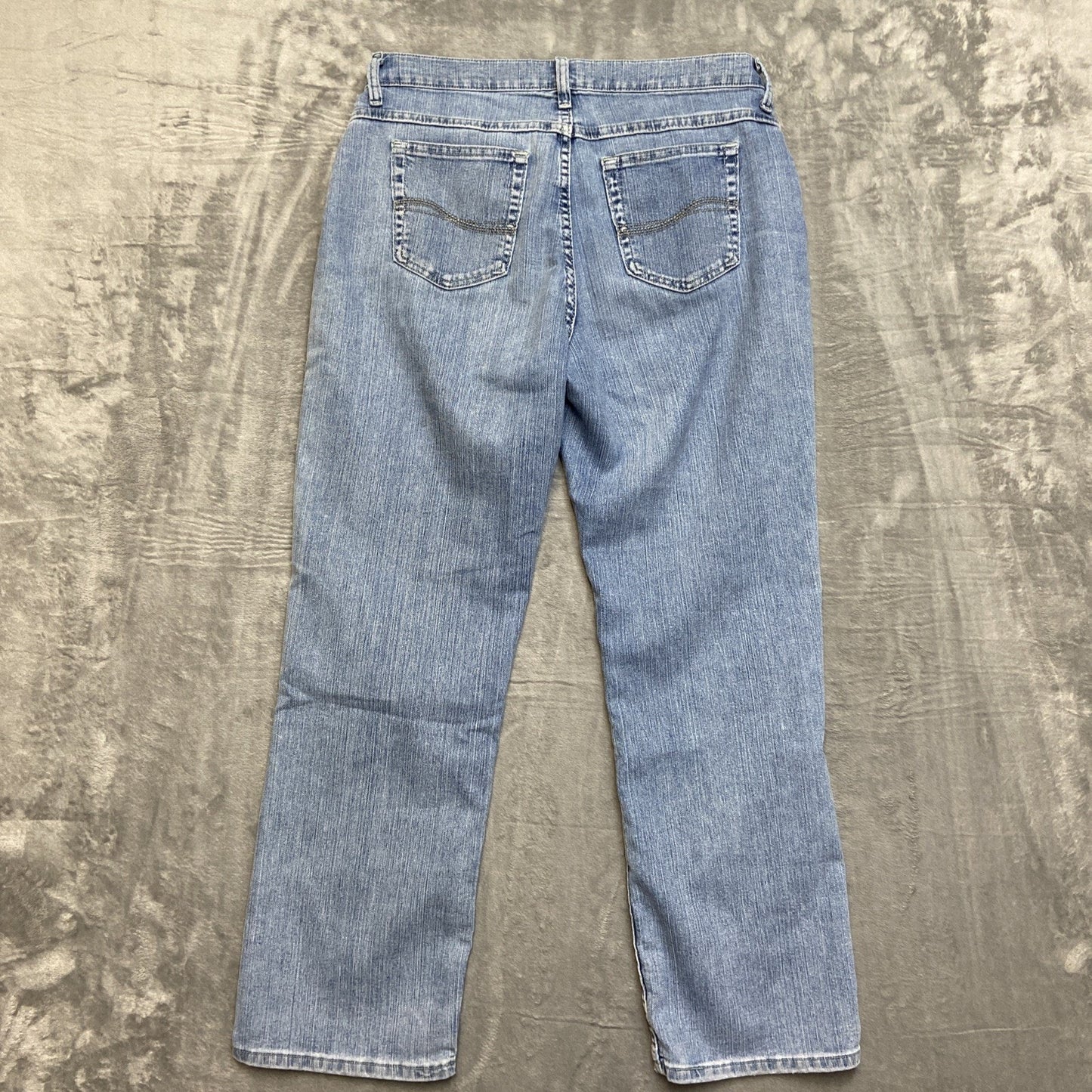 Riders By Lee Classic Fit Straight Jeans Womens Sz 12P Petite Light Blue Denim