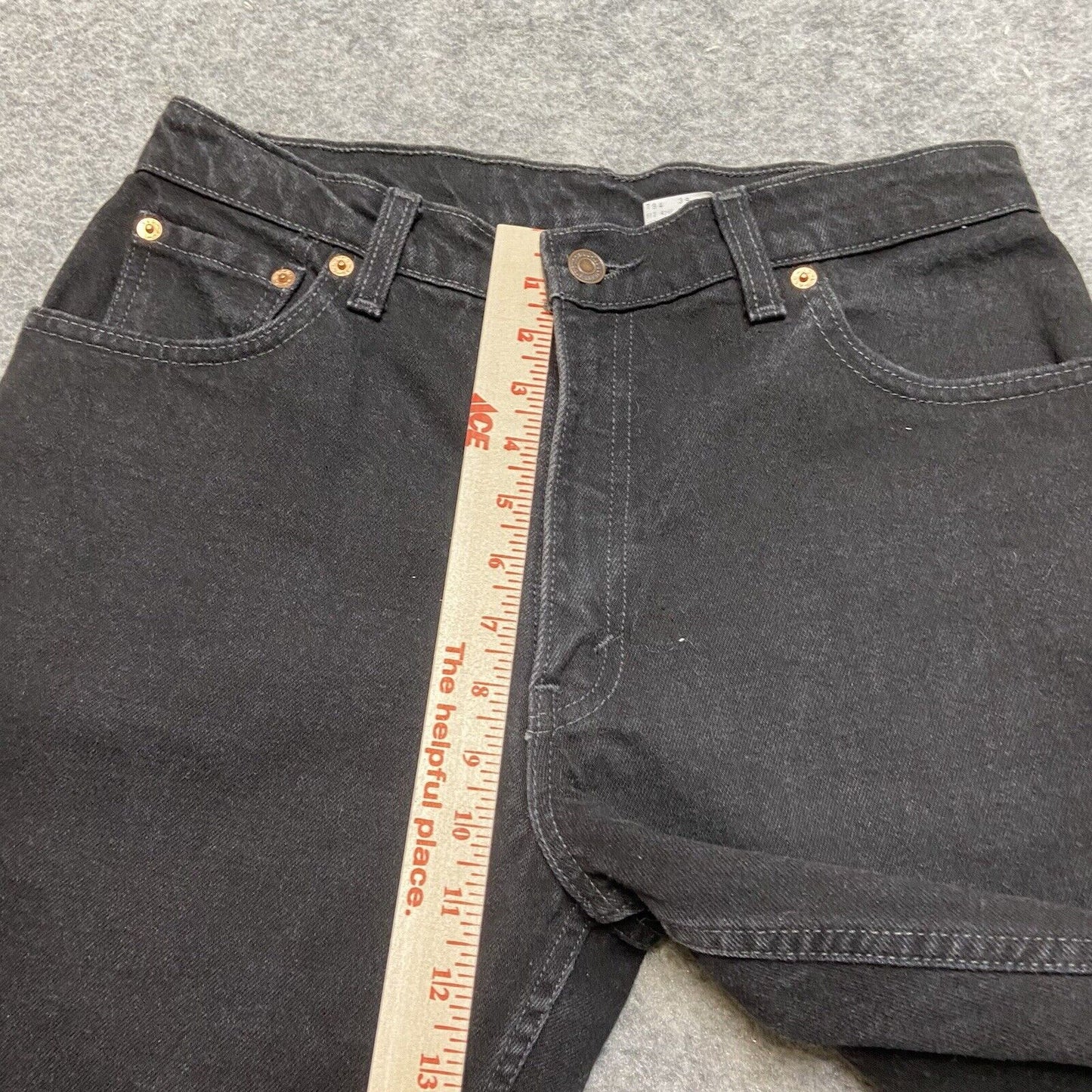 Vintage Levi's 550 Relaxed Fit Tapered Leg Jeans Women's Size 13 Med Black Denim