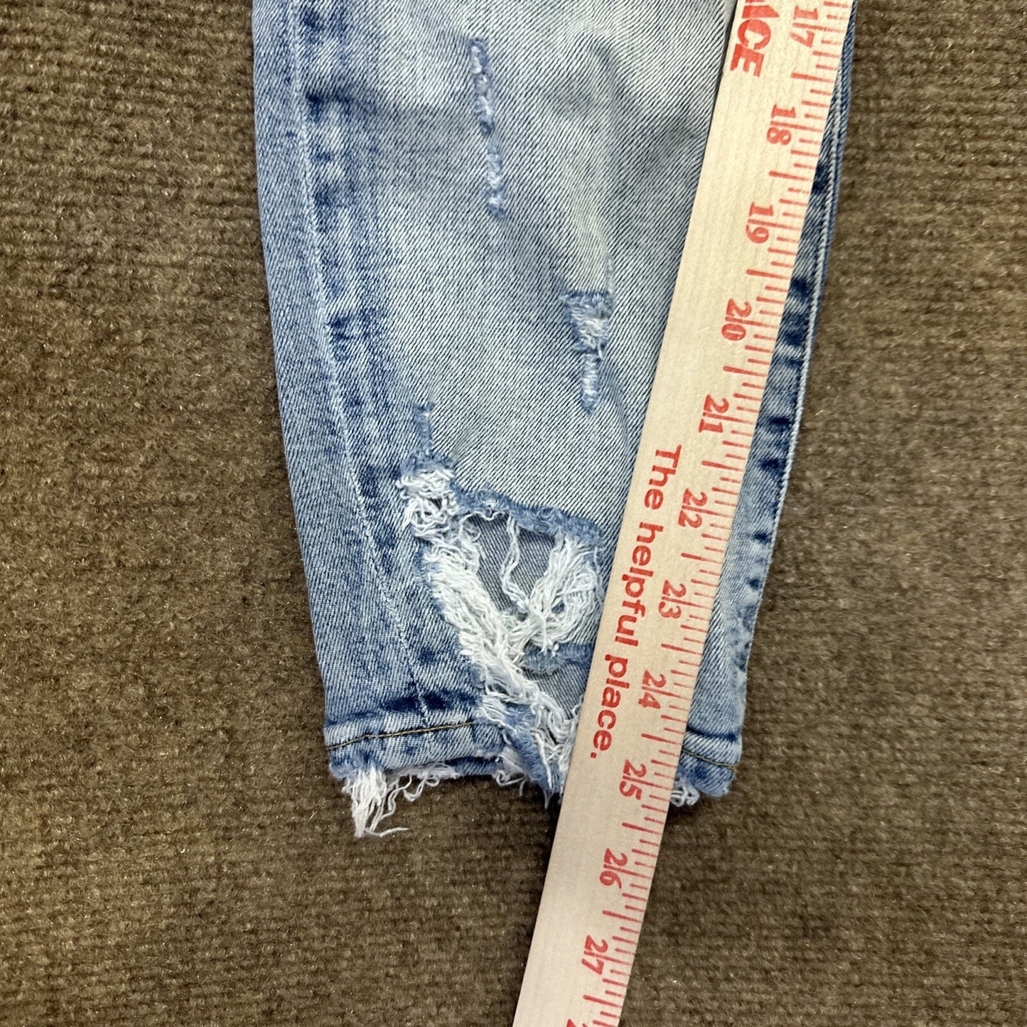 Agolde Distressed Skinny Ankle Jeans Women's Size 27 Light Blue Denim