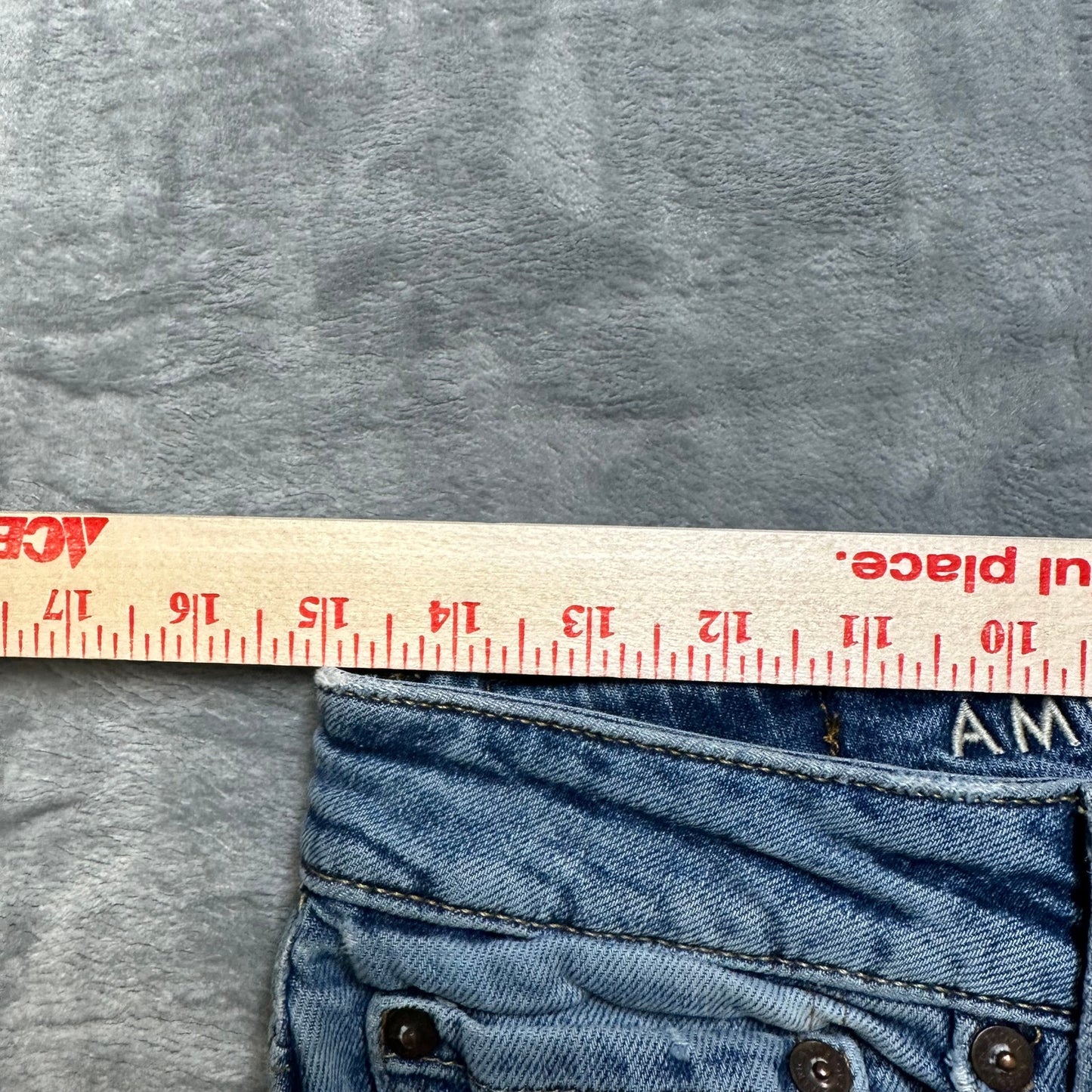 Lot of 3 Work Jeans Mens Size 30x30 Levi’s American Eagle Wrangler Blue Denim
