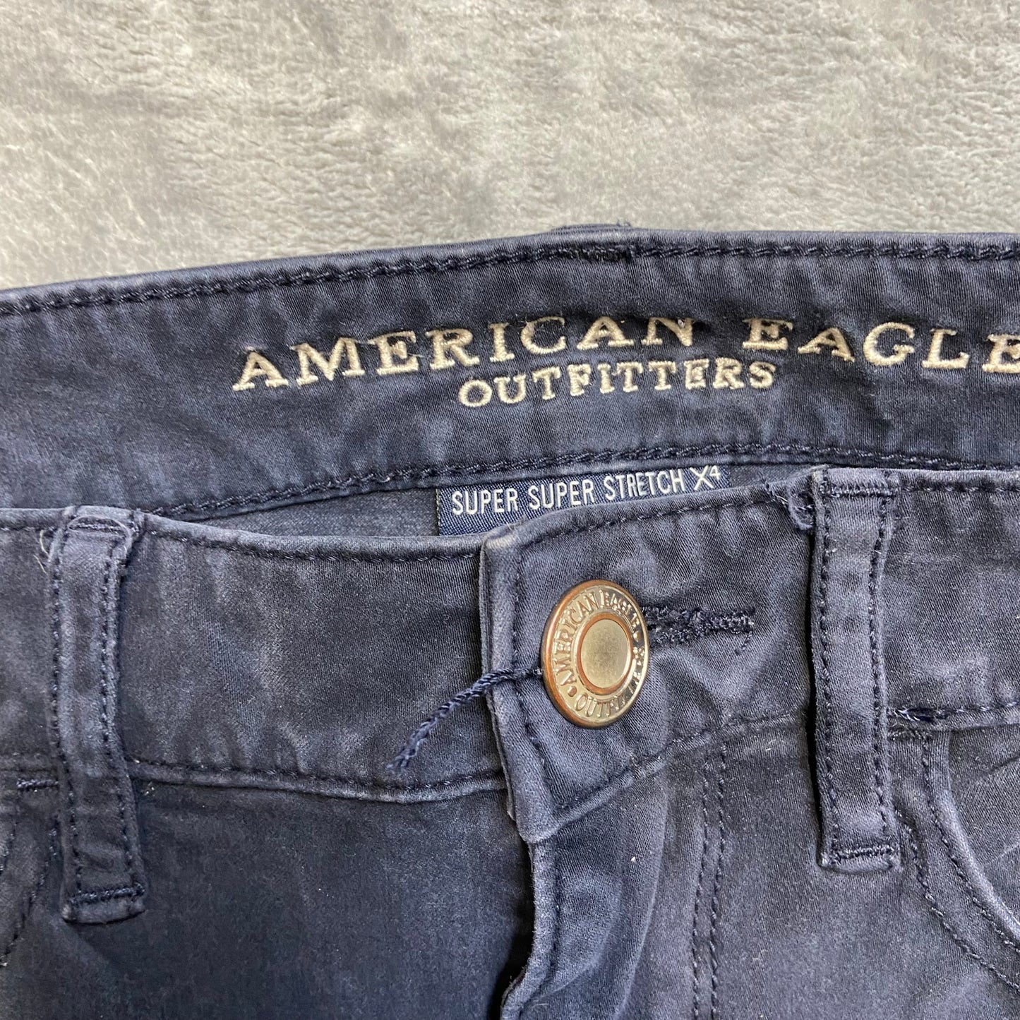 American Eagle Super Stretch X Hi Rise Jegging Women's Size 2 Short Dark Blue