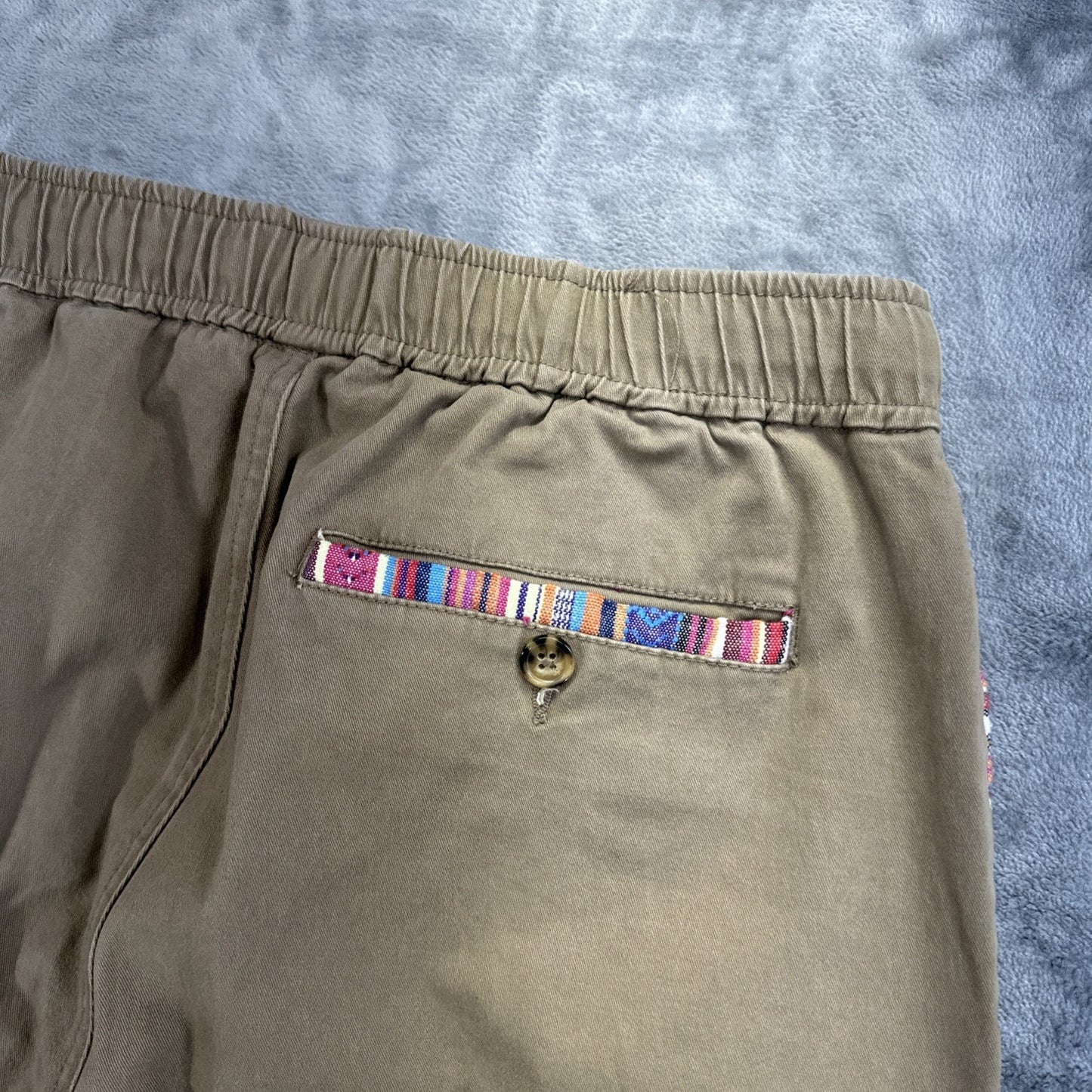 Wowie Joggers Sweatpants Southwestern Men's Size S Khaki Brown
