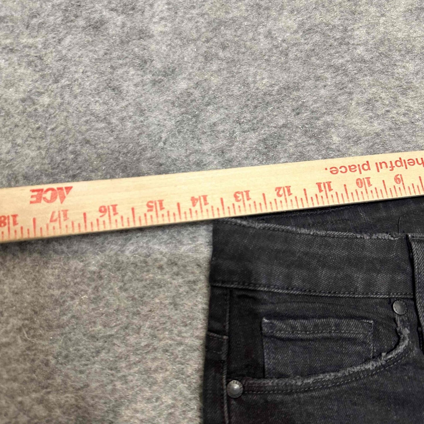Paige Hoxton Straight Ankle Women's Ruffled Hem Flared Jeans Size 26P Black