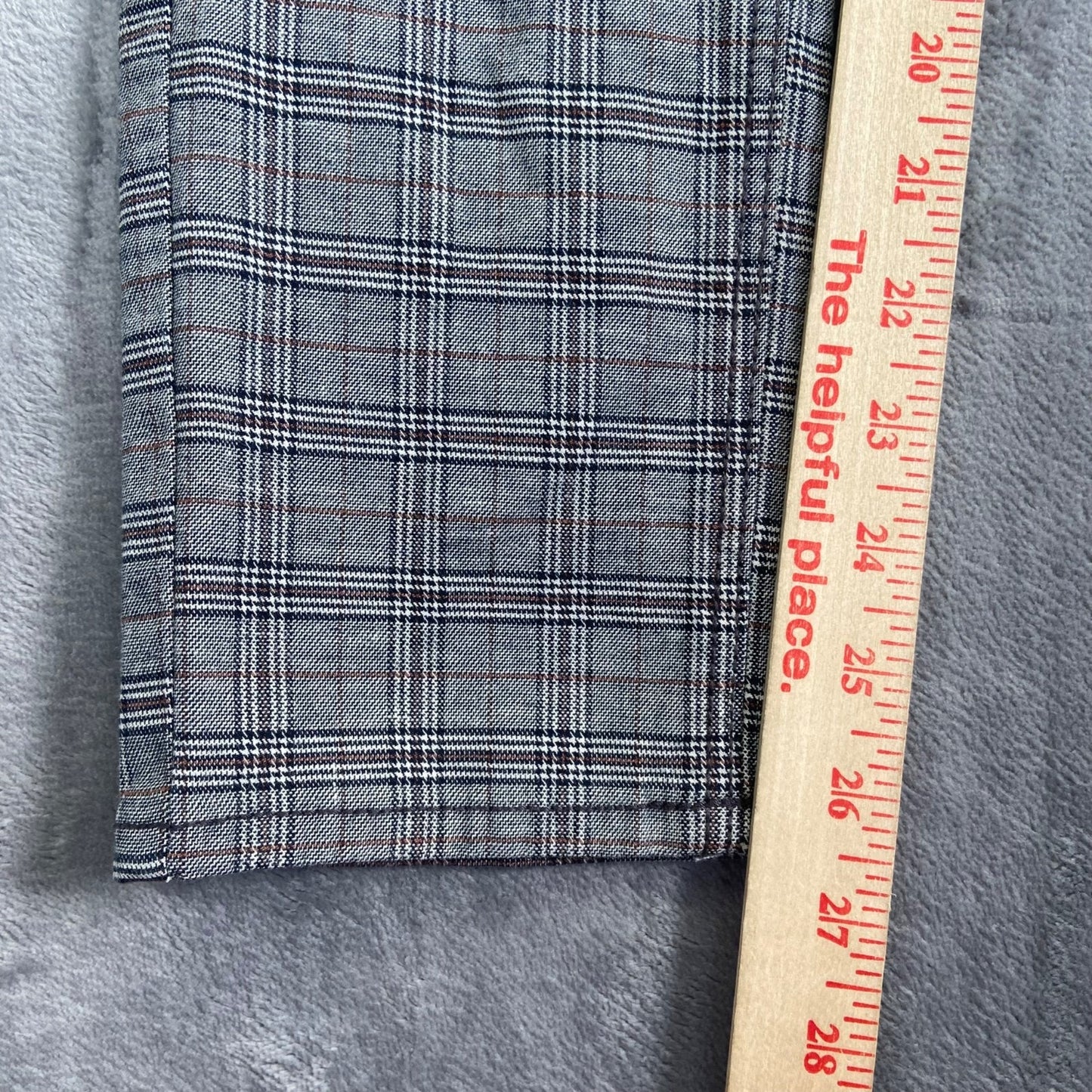 American Eagle Plaid Stretch Pants Women's Size 000 Gray Cotton Blend