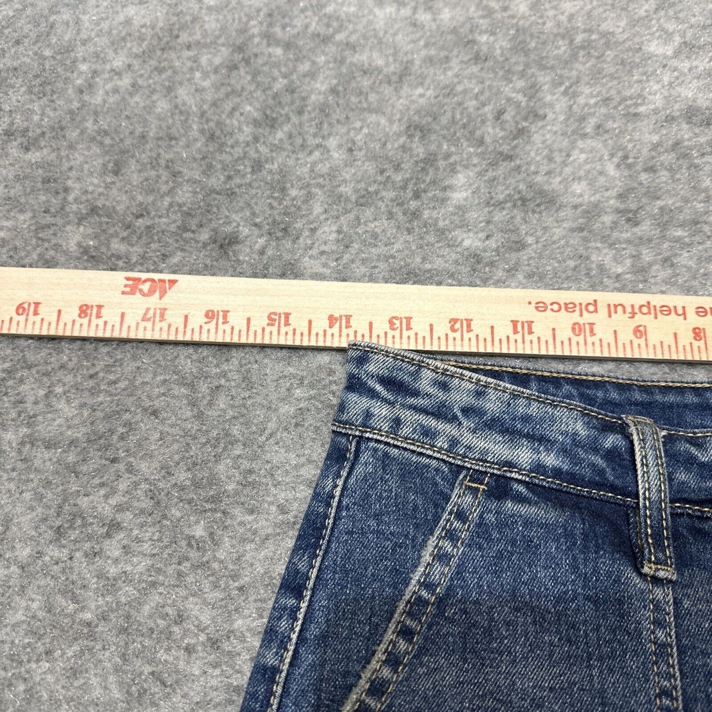Nature Denim Women's Wide Leg Button Fly Jeans Size 26 Blue Medium Wash Denim