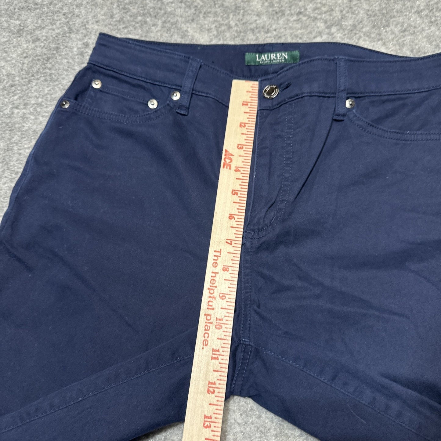 Ralph Lauren Premier Super Crop Curvy Women’s Stretch Skinny Jeans Size 8 Blue