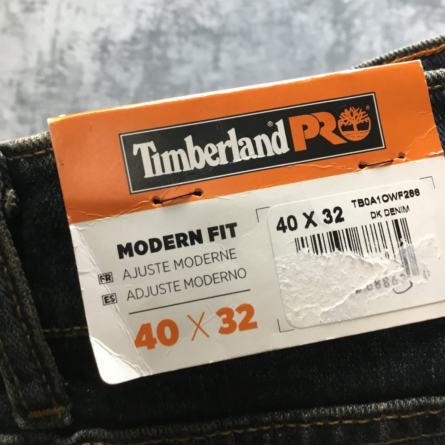 New Timberland PRO Modern Fit Grit-N-Grind Straight Jeans Men's Size 40x32 Blue Denim