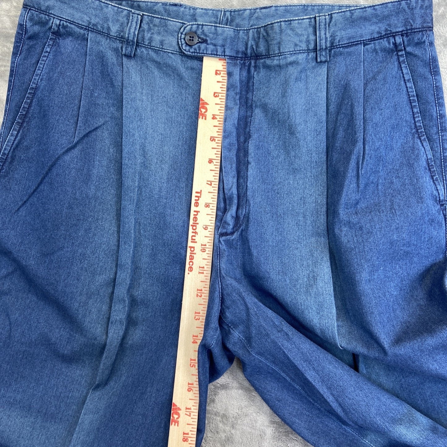 Vintage Zanella Pleated Straight Jeans Men's Size 36 Blue Denim