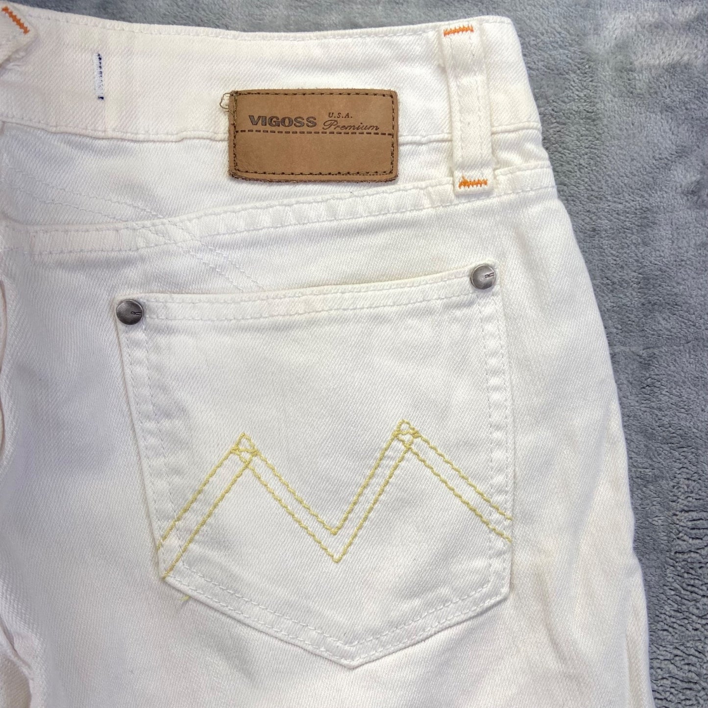 Vigoss Women's Capri Size 9/10 White Denim Summer