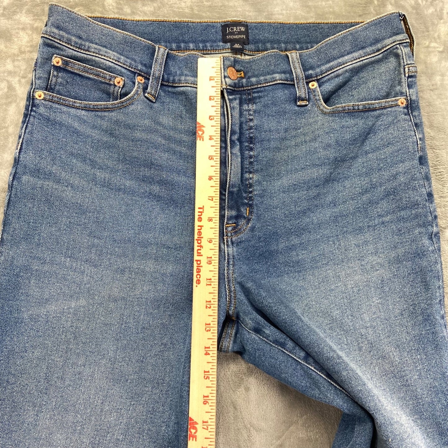 J.Crew Stovepipe Straight Jeans Men's 33 Blue Denim Casual