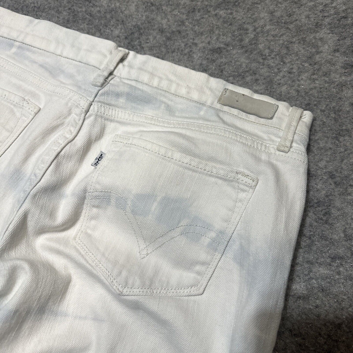 Levi's 421 Women's Skinny Jeans Size 29 White Acid Wash