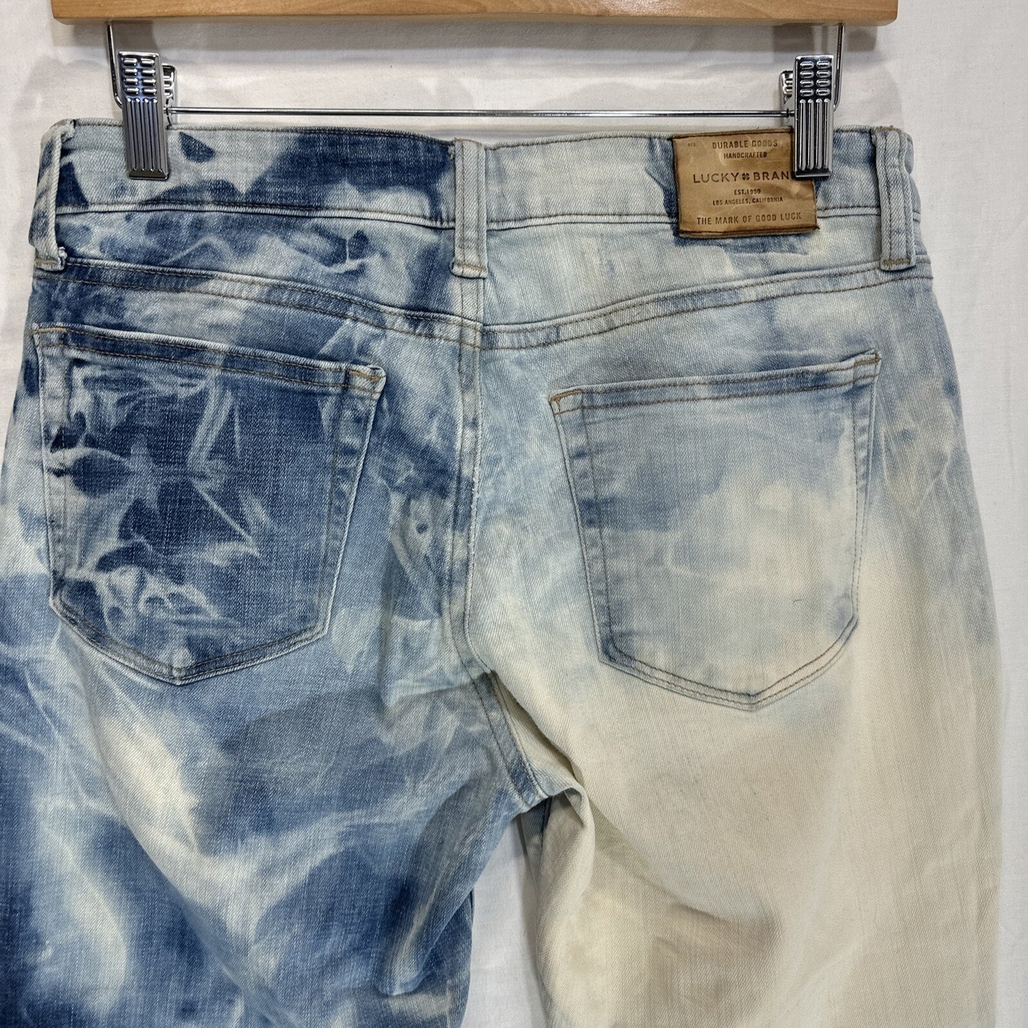 Lucky Brand Jeans Womens 6/28 Ava Skinny Mid Rise Light Wash Stretch Blue Denim
