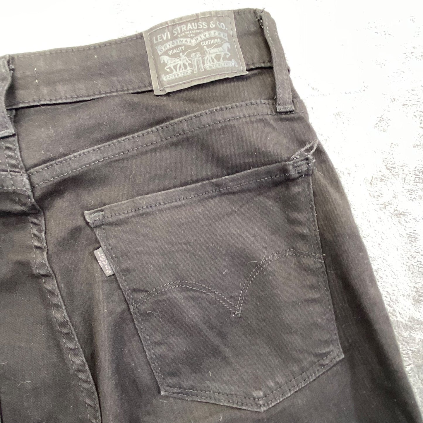 Levi's 725 High Rise Bootcut Jeans Women's Size 29 Black Cotton Blend