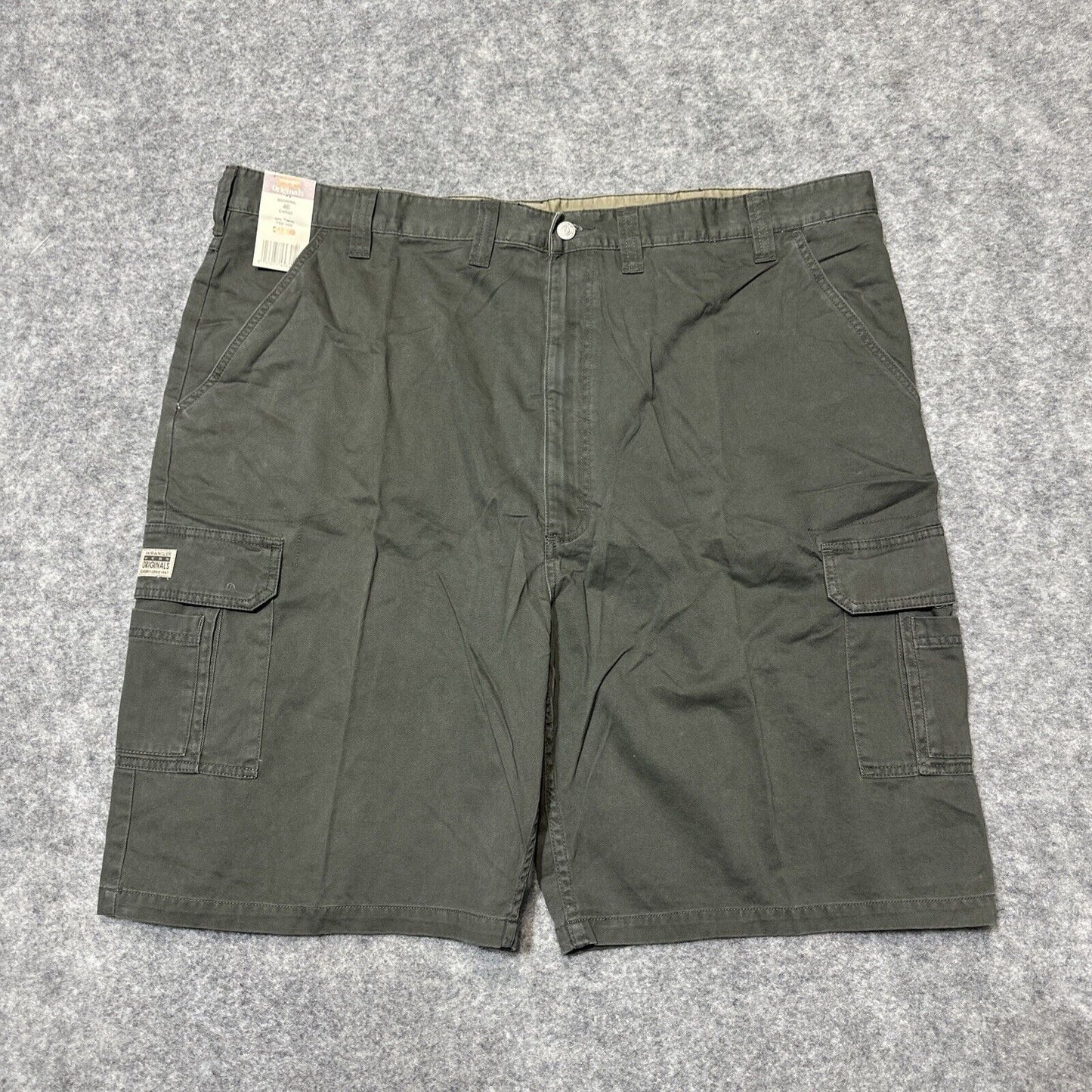 New Wrangler Hero Originals Men's Loose Fit Twill Cargo Shorts Size 46 Green