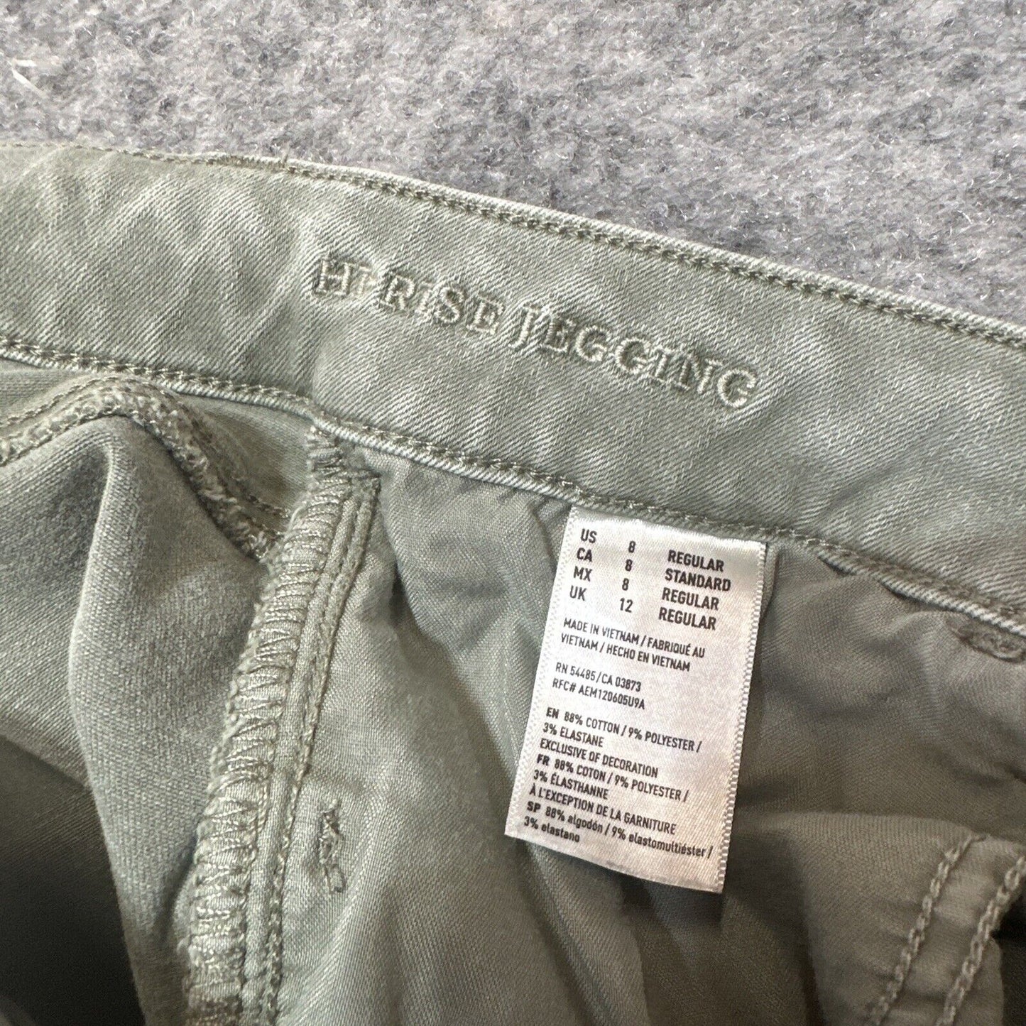 American Eagle Next Level Stretch Hi Rise Jegging Women's Jeans Size 8R Green