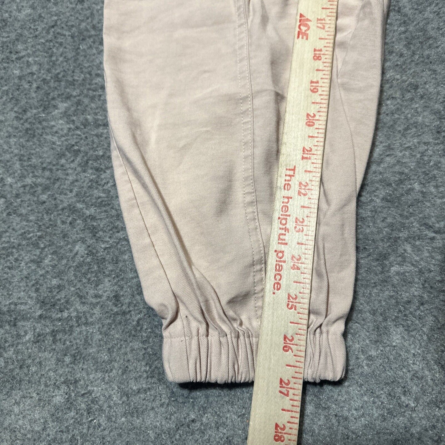 Karl Lagerfeld Women's Belted Jogger Pants Size xx Pink Rayon Pants Beige Light
