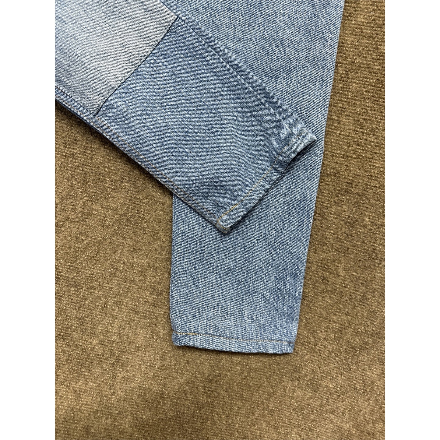 RE/DONE Levi's Patched High Rise Skinny Jeans Womens Sz 27 Blue Denim Button Fly