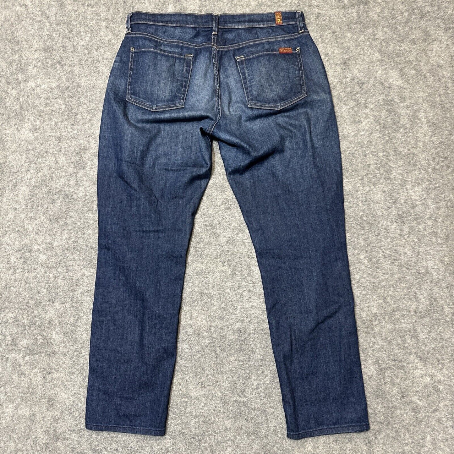 7 For All Mankind The Relaxed Skinny Jeans Men's Size 36 Blue Dark Wash Denim