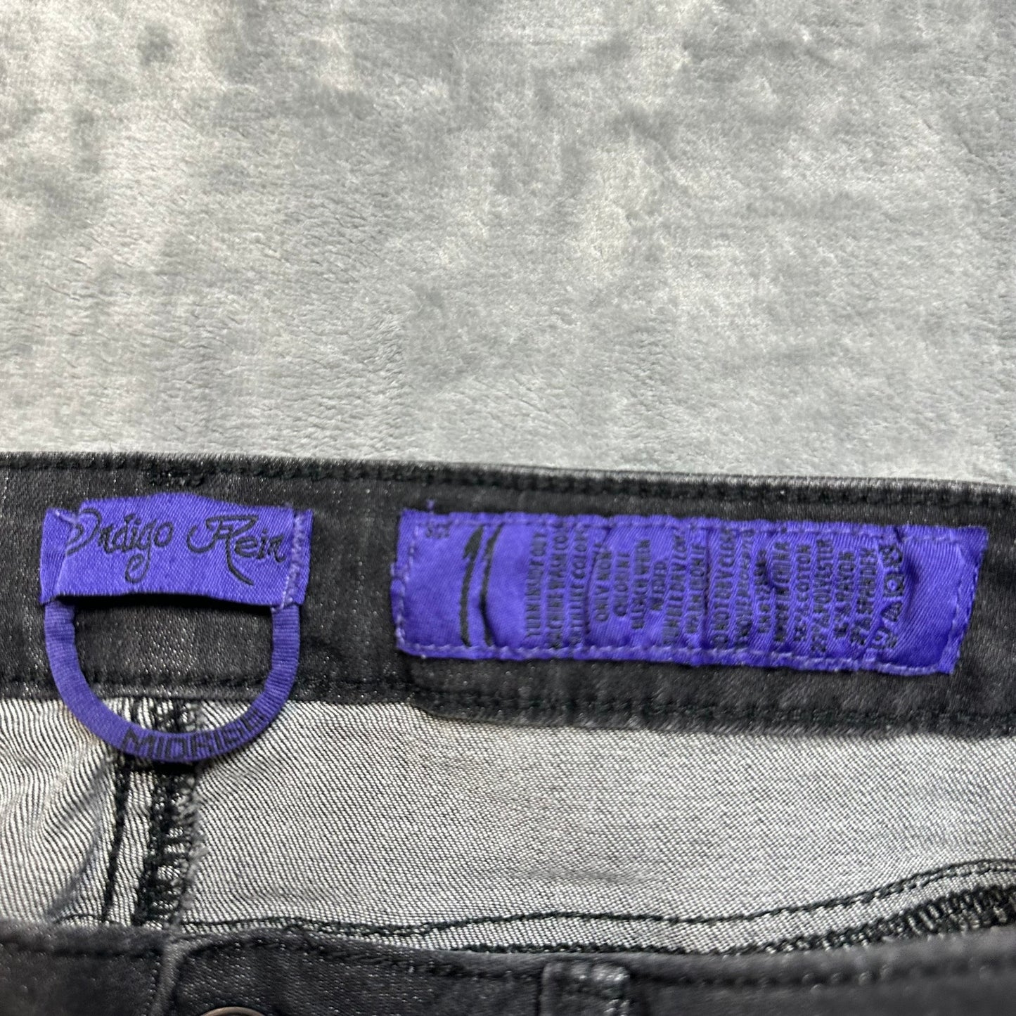 Indigo Rein Two Tone Skinny Jeans Women's Sz 11 Black Gray
